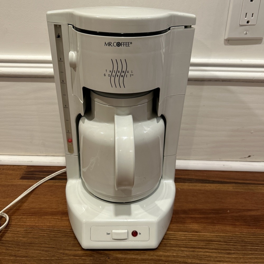 Mr Coffee Thermal Gourmet 8 Cup White Carafe Coffee Maker - TC80 - Picture 1 of 3